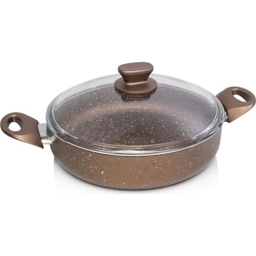 Bronze color 26 CM Granite Shallowly Pots