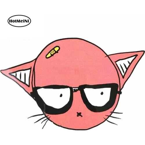 HotMeiNi 13cm x 8.5cm For Cat Black Glasses The Whole Body Car Stickers Motorcycle Occlusion Scratch Vinyl Funny 3D Decal