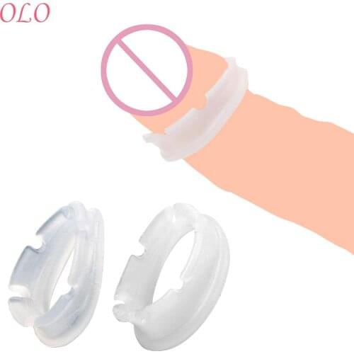 Foreskin Resistance Ring Cock Penis Widening Rings 2pcs Tassel Penis Ring Foreskin Correction Glans Delay Trainer