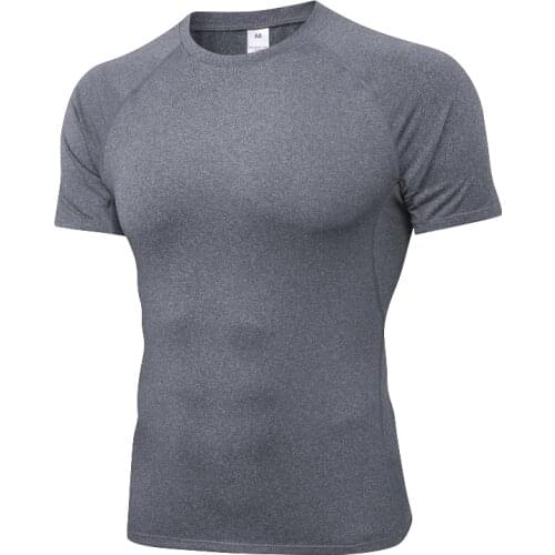 Compression Bodybuilding Tight Shirts Men Quick-Drying Tee Sports Running Fitness Top t-Shirt Training Athletic Clothing Activew