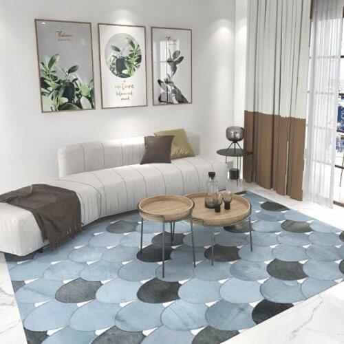 Semi-circles pattern real cowhide patchwork abstract art rug , big size American style cow leather decoration fur carpet