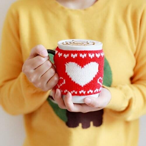 Nordic Creative Mug Home Couple Pair Cup Milk Cup Coffee Cup Cup Christmas Sweater Ceramic Cup Student Gift Cup