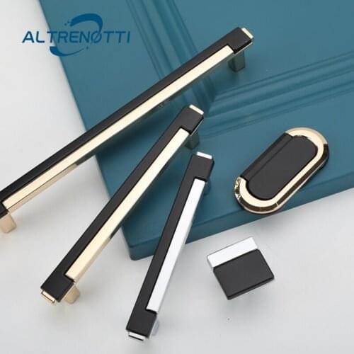 Furniture Handle Modern Simple Dual Use Door Pull Zinc Alloy Kitchen Cupboard Cabinet Drawer Wardrobe Room Metal Knob Hardware