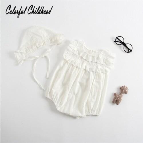 Lovely cozy Newborn Baby Girls Sleeveless Ruffles Romper cotton lace Jumpsuit toddler kids Clothes Outfits Summer