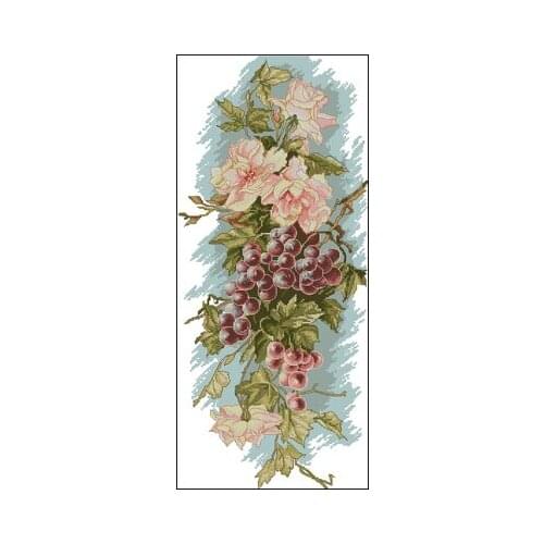 Vertical Flower Series Seven Needlework,For Embroidery,DIY 14CT Unprinted Arts Cross stitch kits Set Cross-Stitching Home Decor