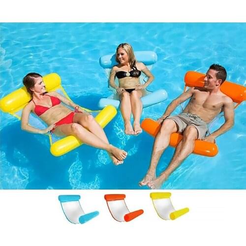 Inflatable Pool Float Bed Lounger Floating Bed Seat Floating Chair Hammock Bed Pool Kids Adult Party ToyS Summer Beach Party Fun