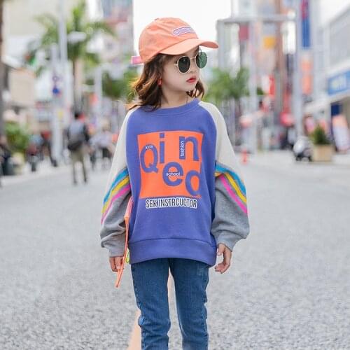 Girls Outfits Fall Clothes Sweatshirt 8 10 years Letter Print Tops Teen Girls Hoodies