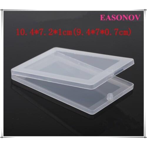 New transparent plastic rectangular card case flip U-flat trumpet parts plastic box Business Card box 10pcs / lot free shipping