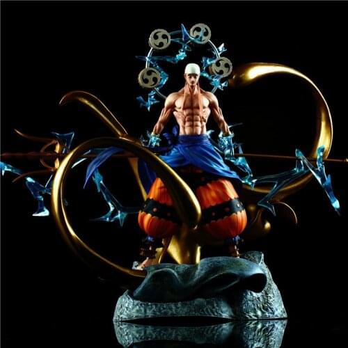 One Piece Immature Thunder God Enel GK Statue PVC Action Figure Collection Model Toys Y1272