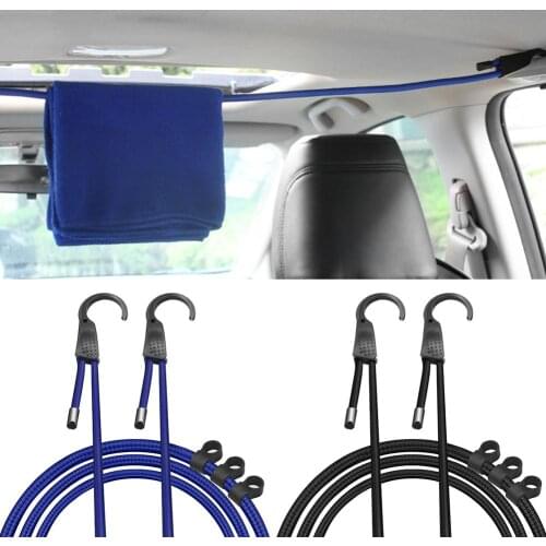 1.5M Strong Elastic Rope Bungee Shock Cord Strap Stretch String Clothes Line with Hooks for Camping Car Luggage Tent Kayak Boat