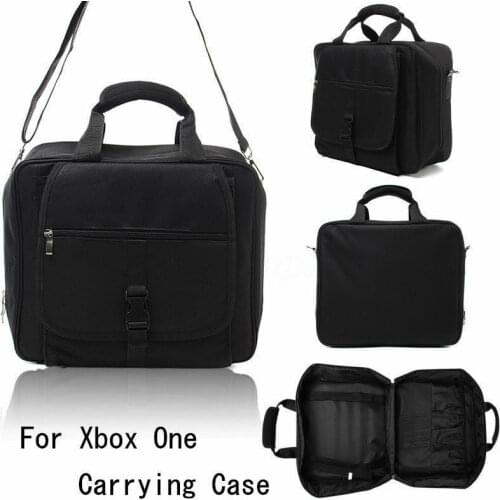 Durable Console Video Game Disc Travel Bag Storage Carrying Case For Xbox One X 33*18*30CM Black Multi-function Carry Case