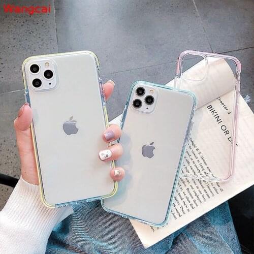 Candy Color Clear Cases For Samsung Galaxy S21 S20 Note 20 A12 M12 F12 A21S A71 A51 A70 A50 A50S A30S Case Shockproof Soft Cover