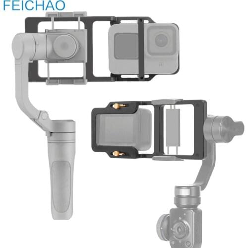 Handheld Stabilizer Gimbal Adapter Switch Mount Plate for Osmo Action/Zhiyun for Gopro 8 7 6 5 4 Camera