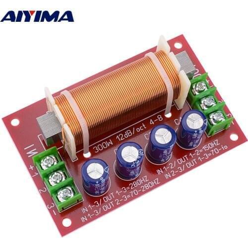 AIYIMA 1PCS Subwoofer Crossover Frequency Speaker Divider 300W Bass Woofer Crossover Filters For Home Theater Studio HiFi Audio