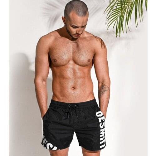 Trend men beach board shorts swim trunks swimsuit 2021 new men sexy swimwear gym sports run swimming pool party bikini shorts