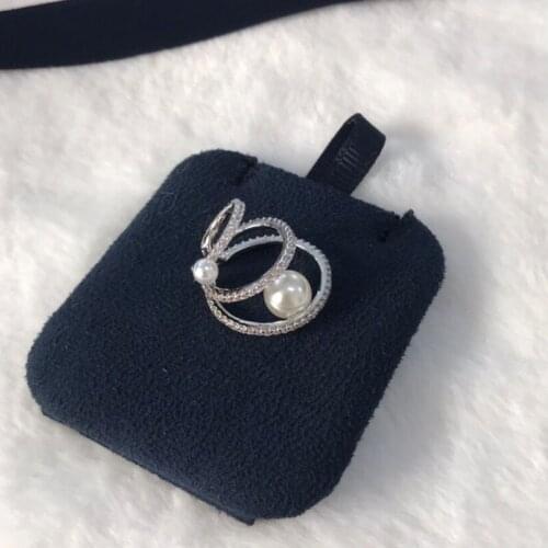 UMGODLY 1PC Copper Single Sliding Triple Circles Ear Bone Cuff with Pearls Zircon Stones Clip Earring for Women Jewelry