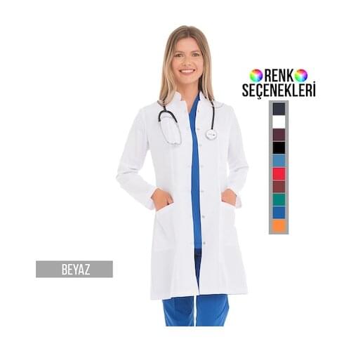 Crew Neck Doctor Apron Teacher Nurse Women Gowns Lab Gowns (Alpaca Fabric) Hospital Guard Medical Uniforms