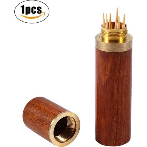 High-grade Wooden Toothpick Holder Portable Toothpick Box Pocket Toothpick Holder Organizer For Home and Travel Use