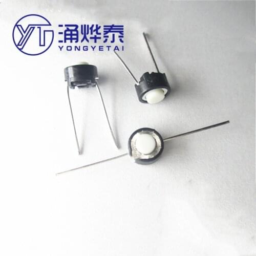 YYT 20PCS Tact switch 6*6*4.3 in-line 2-pin SKRGAAD010 key switch micro-motion black white