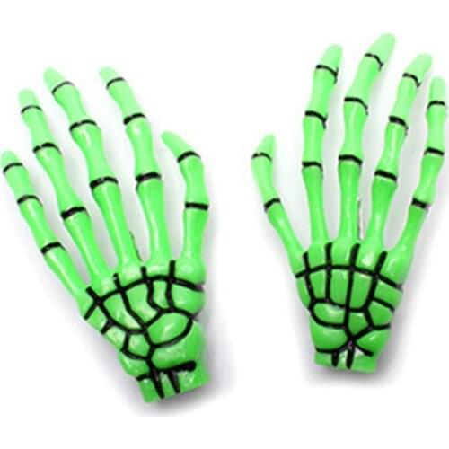 2 X Skeleton Claw Hand Bone Hair Clip Pin Grip Slide Zombie Rockabilly Halloween Hair Accessories Gifts