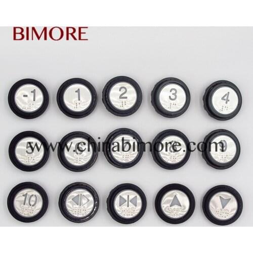 10PCS BIMORE Elevator Push Buttons DR34G HBP16 With Braille White Light fit for XIZIotis