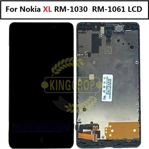 100% Test Touch Screen Digitizer Glass Sensor + LCD Display Panel Monitor Screen Assembly With Frame for Nokia XL 1030 RM-1061