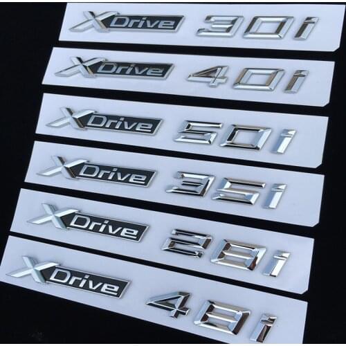 For BMW XDrive 18i 20i 25i 28i 30i 35i 40i 48i 50i Fender Emblem Badge X1 X3 X4 X5 X6 X7 Car Styling Discharging Sticker Old&New