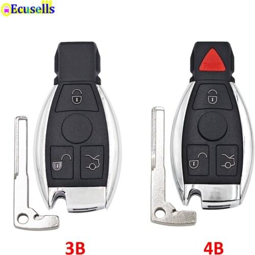 3/4 Button Remote Car Key Shell Fob Case for Mercedes Benz A B C E S CLS CLK GLK Class W203 W204 W205 W210 W211 W212 W221 W222