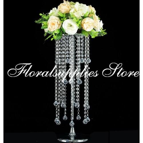 60cm(H) Table centerpiece chandelier flower stand crystal pillar wedding decoration