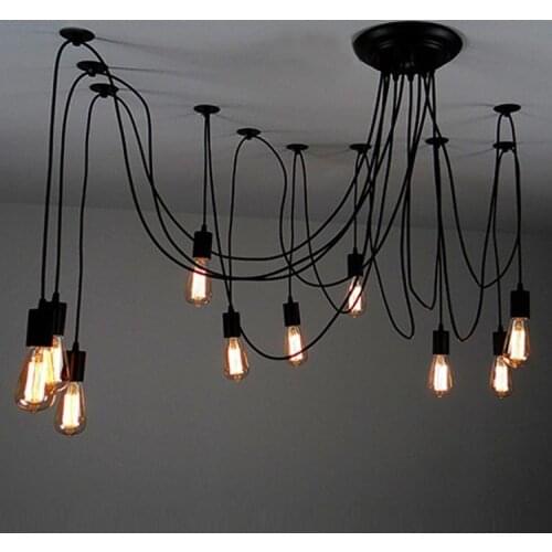 American Country Retro Edison Bulb Light Vintage Loft Antique Adjustable DIY E27 Art Ceiling Pendant Lamp Fixture Light