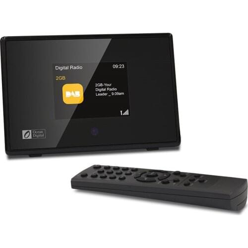 Ocean Digital DAB-01C8 DAB DAB+ FM BT Bluetooth Oclok Radio Sender Multi-language Menu Only line out Powered/Active Speaker