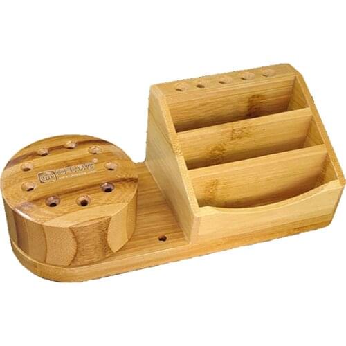 Amaoe M62 360° Rotating Screwdriver Tweezer Storage Stand Wooden Organizing Holder Mobile Phone Maintenance Tool Accessories Box