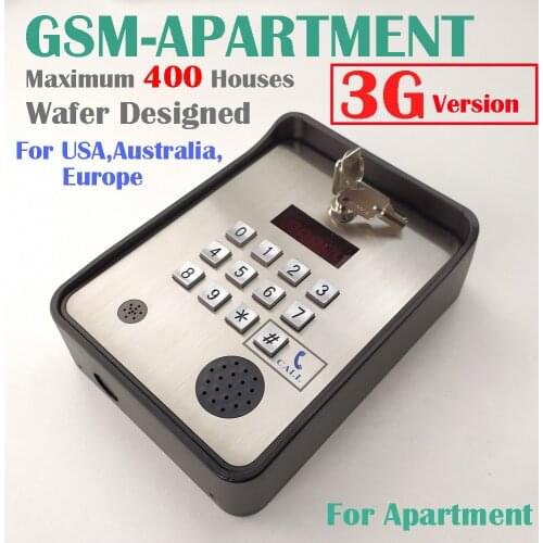 400 House version 3G and GSM intercom wireless door and gate opener access controller and service help calling dc12v power input