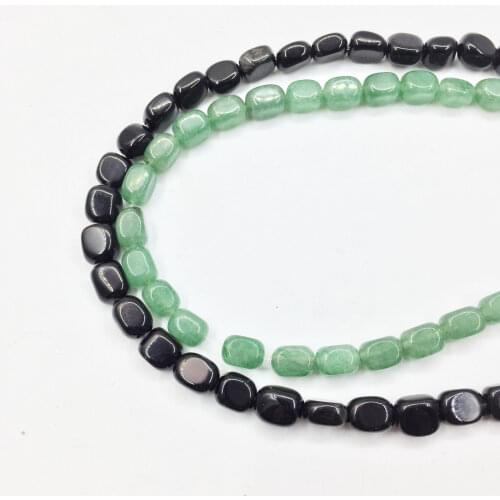 Eruifa 10pcs about 10*6mm cuboid semi precious stone Charms Pendant Jewelry DIY Earring Necklace 2 colors