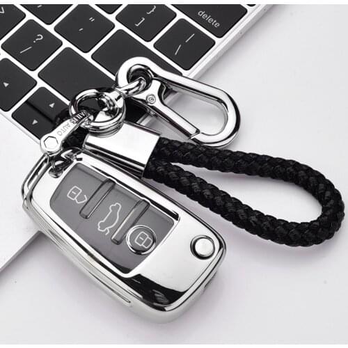 Hot Sale Hard TPU Car Floding Key Case Cover For Audi C6 A7 A8 R8 A1 A3 A4 A5 Q7 A6 C5 Auto Holder Protection Shell Accessories