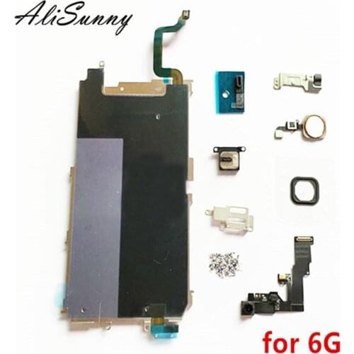 AliSunny Metal LCD Back plate Heat Shield kits for iPhone 6 Plus 5.5'' 6S 6G 6SP 6SPlus Earpiece Screws Front Camera Sets
