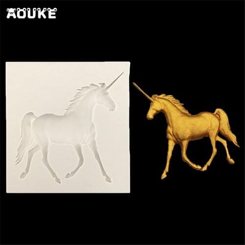 Unicorn Candy Fondant Cake Silicone Mold Biscuits Pastry Mould Clay Chocolate Molds Cake Decoration Baking Tools Clay