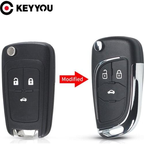 KEYYOU Modified Flip Key For Opel Insignia Astra For Chevrolet Lova Aveo Cruze For Buick Folding Car Remote Key Case Shell Fob