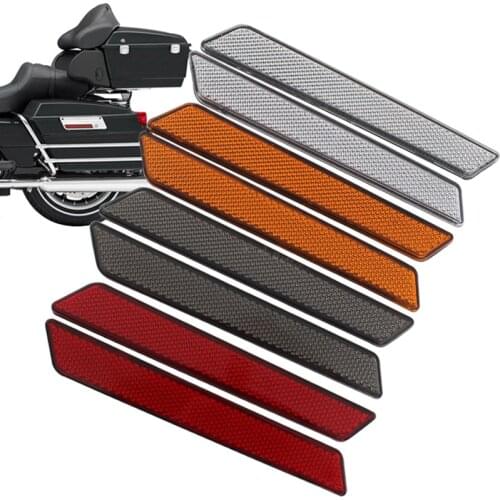 Motorcycle Saddlebag Latch Cover Reflector Safety Warning For Harley Touring FLT FLHT Latch Covers Hard Saddlebags Sticker