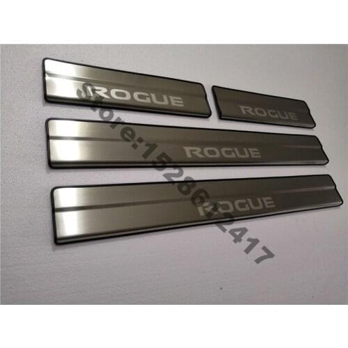 Stainless Door Sill Trim Cover Scuff Plate Guard Door Sills Protector Car Styling For Nissan Rogue X-Trail T32 2014-2020