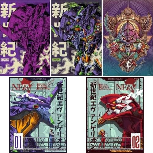 Anime Evangelion Wall Art Canvas Painting Nordic Posters And Prints Wall Pictures For Living Room Decoration