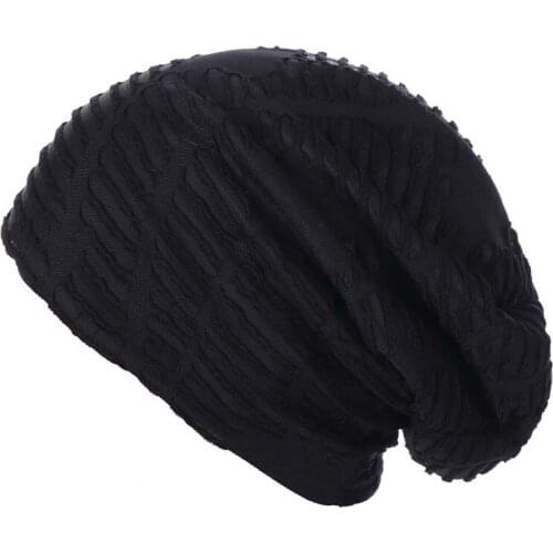 2021 New Winter Warm Beanies For Women Men Cotton Striped Hip Hop Hat Long Loose Hat Street Skullies Beanies Caps кепка мужская