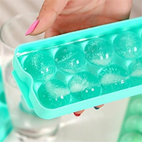 Plastic Molds Ice Tray 14 Grid 3D Round Ice Molds Home Bar Party Use Round Ball Ice Cube Makers Kitchen DIY Ice Cream Moulds