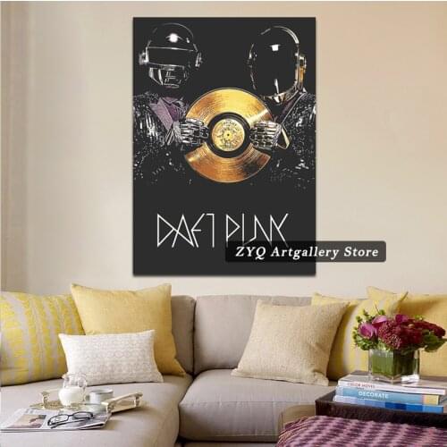 Daft Punk Picture Poster Helmet Mask Music Poster And Print Canvas Art Painting Wall Pictures For Living Room Home Decoration
