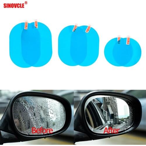 Anti Fog Car Mirror Window Clear Film Car Rearview Mirror Protective Film Waterproof Car Sticker 2 Pcs/Set