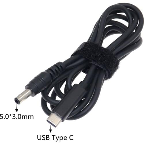 USB C to 5.0*3.0mm / 5.0mmx3.0mm Straight Plug Charger Connector USB Type C Laptop Adapter Cable for Samsung Laptop PC 1.5m