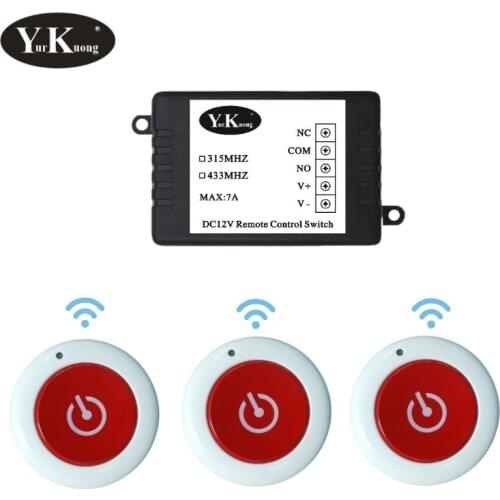 Door Openner Remote Control Switches Electric lock Door Access Barrier Wireless Switch DC 12V NO COM NC Trigger Push Button