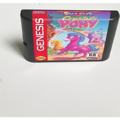 Crystals Pony Tale - 16 Bit MD Game Card for Sega Megadrive Genesis Video Game Console Cartridge