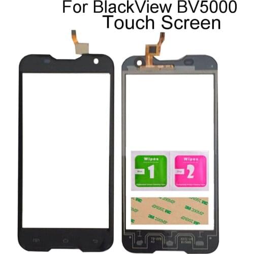 Touch Screen Panel For BlackView BV5000 Digitizer Panel Sensor Front Glass Tools 3M Glue Wipes Touch