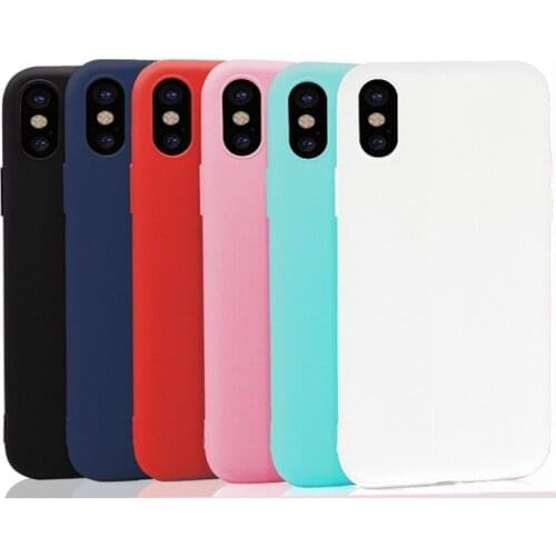 Premium Slim Matte Soft Colorful TPU Silicone Silicon Skin Back Cover Case For iPhone X 8 7 6 Plus